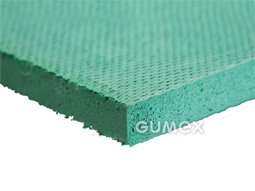 Mikroporézní pryž pro výsekové nástroje GU 250, 11mm, 720x620mm, hustota 700kg/m3, NR, -20°C/+70°C, zelená